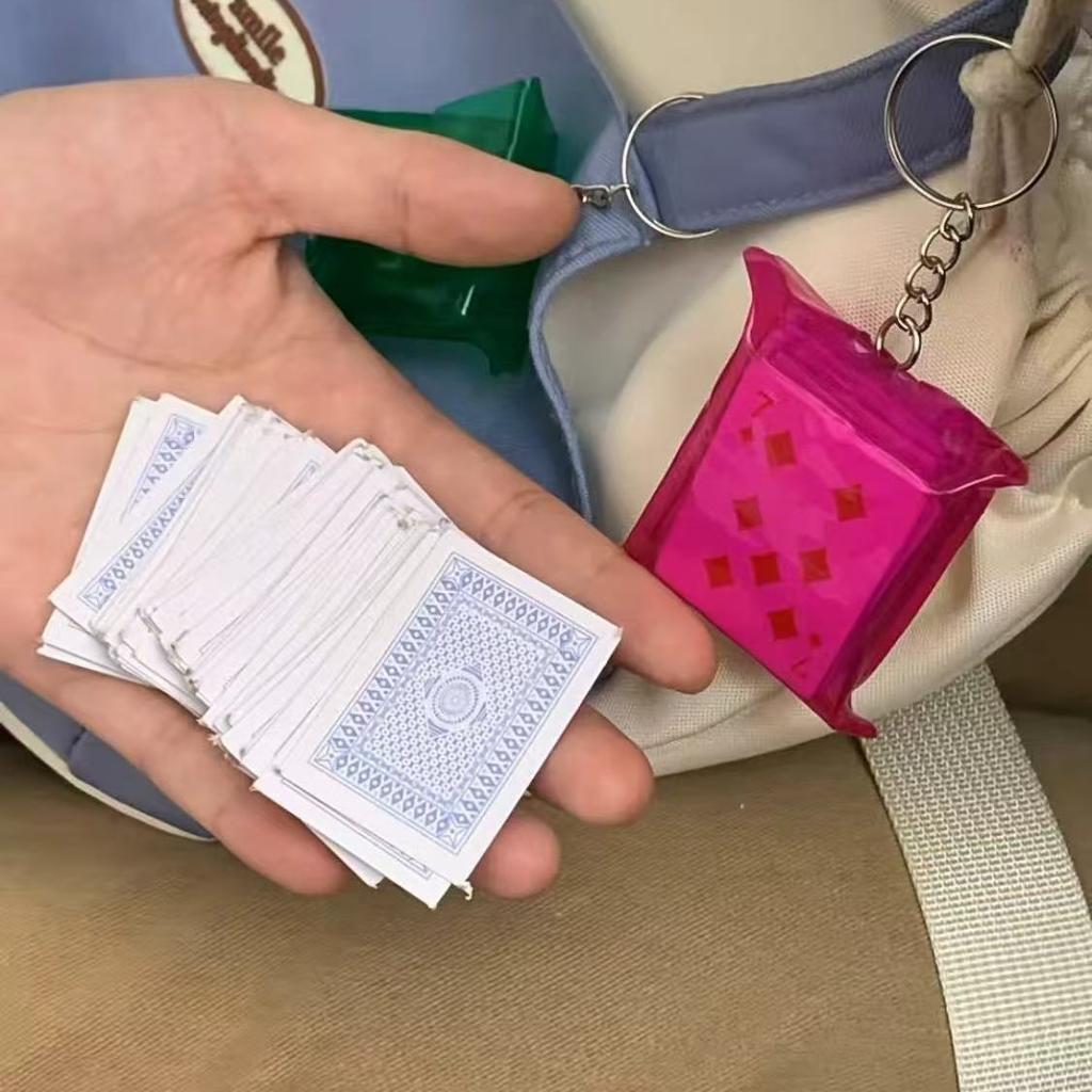 1/5 шт. Красочный мини-брелок для покера, новинка, карманный брелок для игральных карт, подарок на День благодарения, день рождения, сувениры для вечеринки, игровой аксессуар