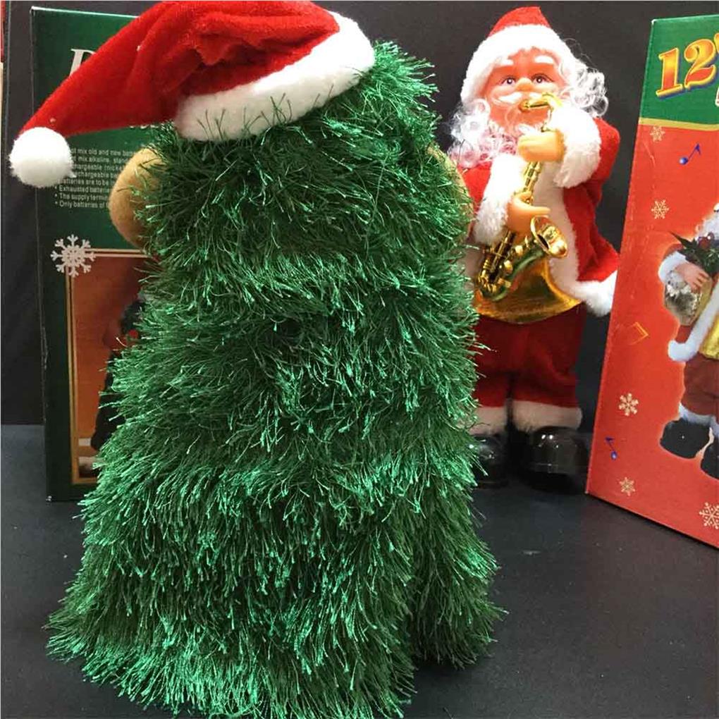 Электрическая елочная игрушка реквизит изысканный домашний праздничный декор интересные настольные игрушки на батарейках для танцев