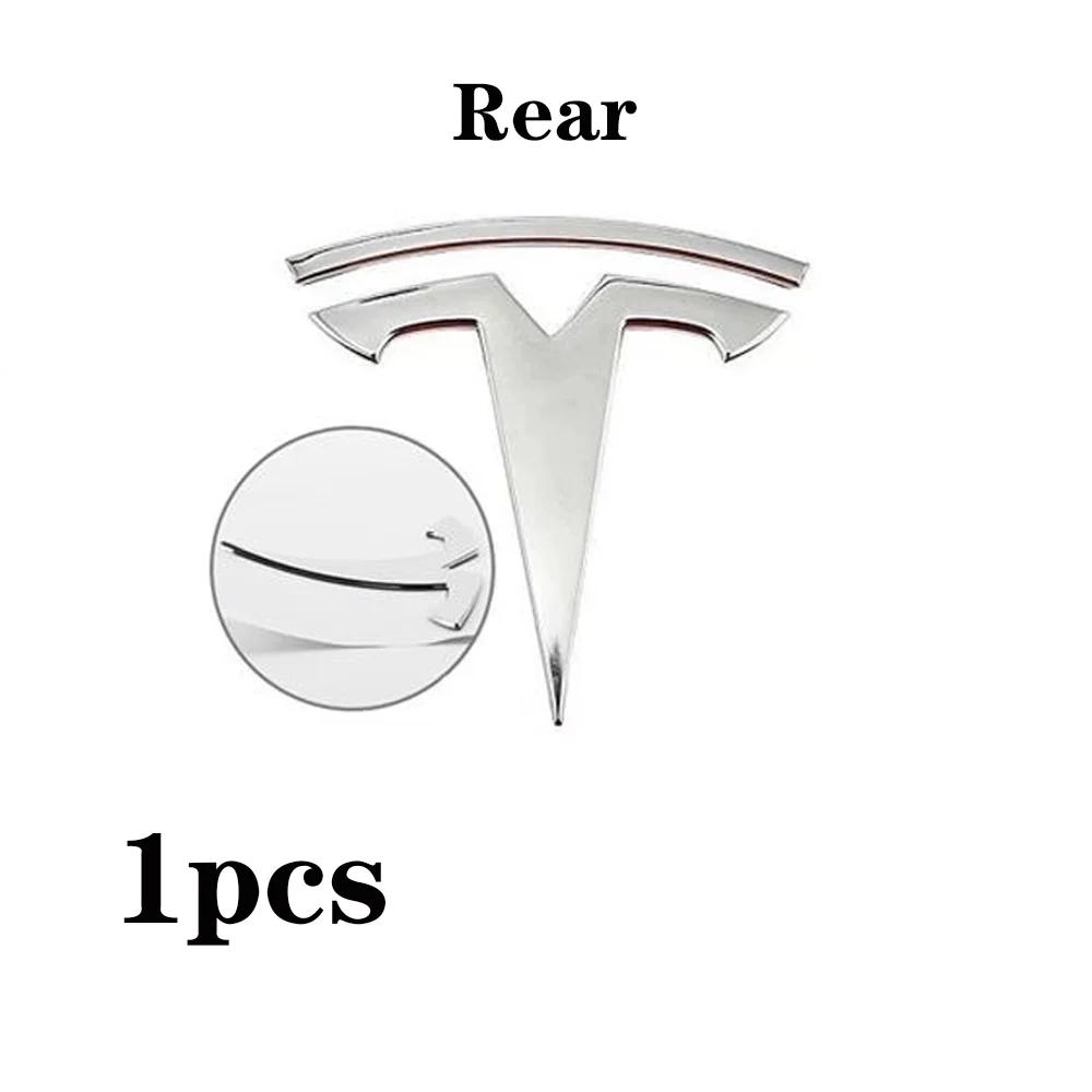 1pcs ABS for Tesla Model 3 Mode Y Car Front Hood Logo Cover Emblem Sticker Styling Auto Body Rear Trunk Badge Accessories