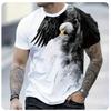 Retro Eagle Pattern 3D Printing Short Sleeved Men's T-shirt Casual Clothing Oversized and Loose Summer Street Casual T-shirt
