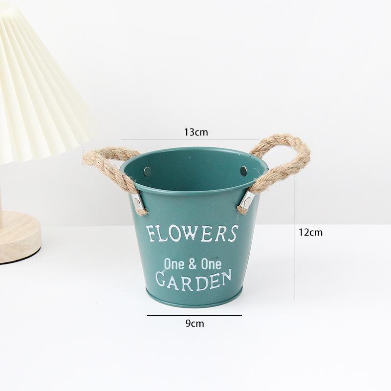 Металлические мини-горшки для цветов и держатели для ручек - суккулентные кашпо и ведро для хранения домашних поделок