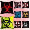Корпорация Umbrella B-Биологическая опасность Наволочка Плюшевая ткань Мягкая наволочка Двусторонняя печать Наволочка для диванной подушки Подушка-плед