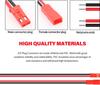 40× 2-контактных разъемов JST 22 AWG – Кабели 10 см и 15 см – Для светодиодов, RC аккумуляторов, игрушек – Высокое качество – Красный