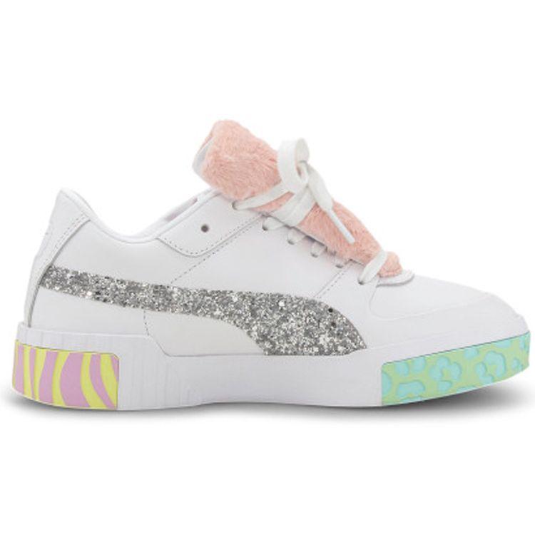 Puma Sophia Webster X Cali Fur Кожаные Мид-топ Кроссовки Женские кроссовки Белый Розовый 370119-01