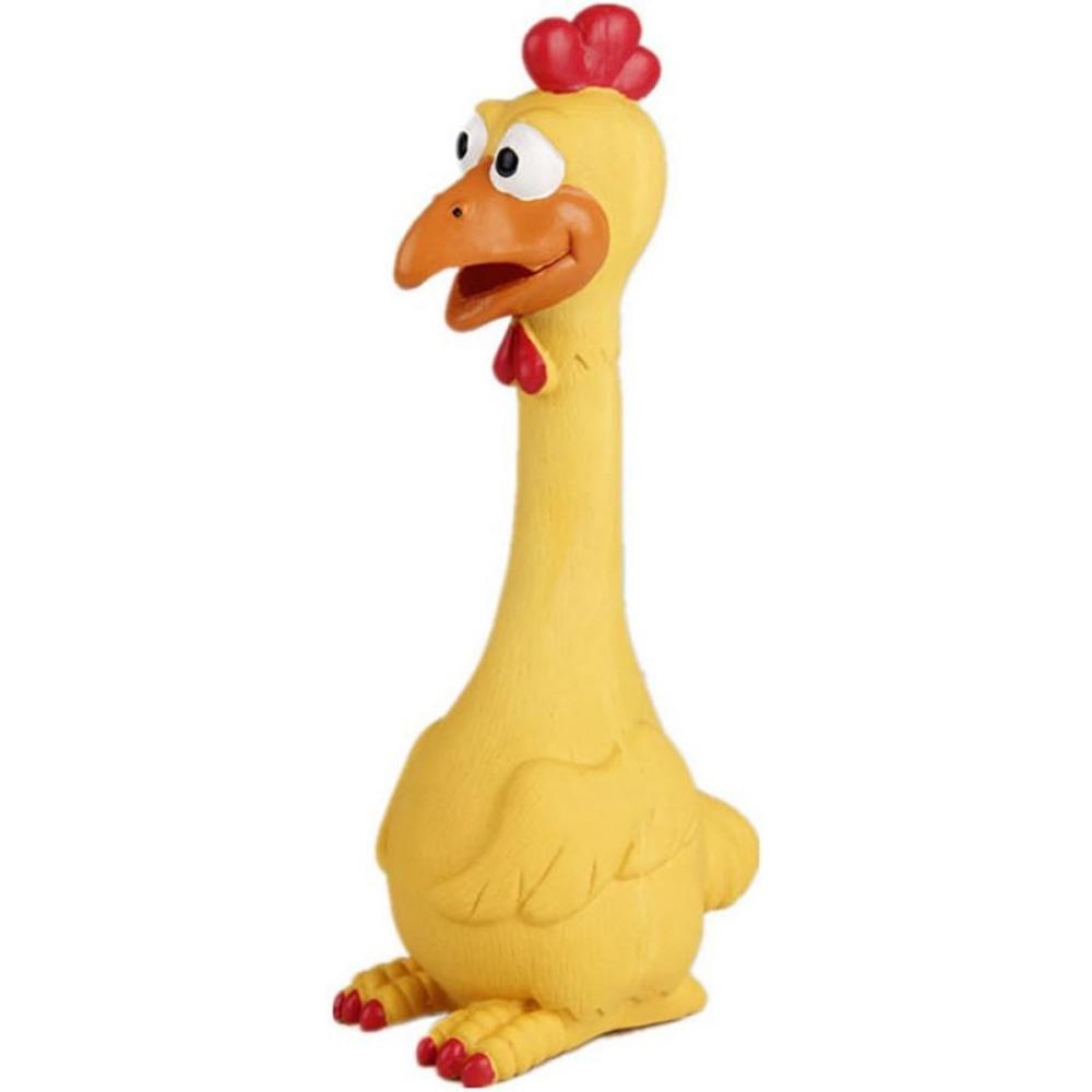 Flexible Squeaky Dog Toys Simulation Pet Squeeze Sound Toy Creative Latex Screaming Chicken  Horse