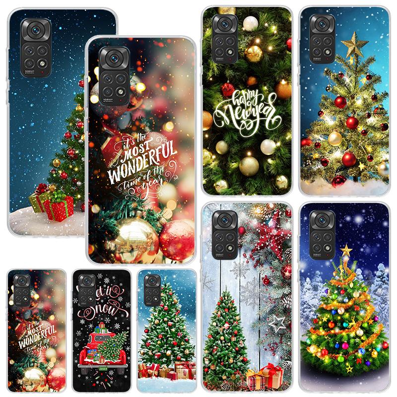 Merry Christmas Tree Snow Phone Case For Xiaomi Redmi Note 15 13 14S 14 Pro Plus 12S 11S 10S 12 11E 10 11T Art Fundas Back Cover