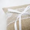Изысканная Подушечка для Колец с Кружевом Свадебная Подушечка для Колец с Карманом для Элегантных Церемоний