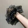 Черная большая резинка для волос Высокоэластичная резинка-пузырь для волос Модная резинка для пучка Для женщин девушек