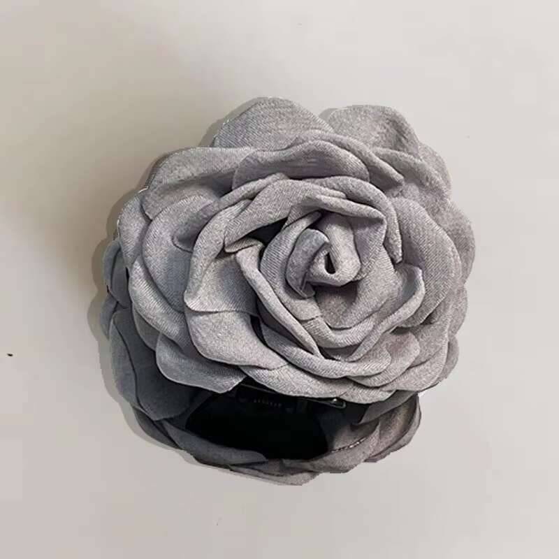 9 см Большие Заколки для волос в виде цветка Французский краб для женщин Аксессуары для волос Корейская заколка-акула для затылка Подарки для девочек