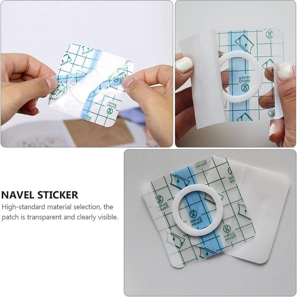 Disposable Castor Oil Pack Self-Adhesive Belly Button Protectors Adhesive Navel Stickers