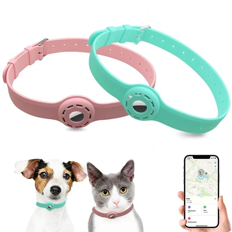 Новый силиконовый ошейник для кошек с защитой от потери для Apple Airtag, защитный трекер, ошейник с защитой от потери, регулируемый ошейник для домашних животных