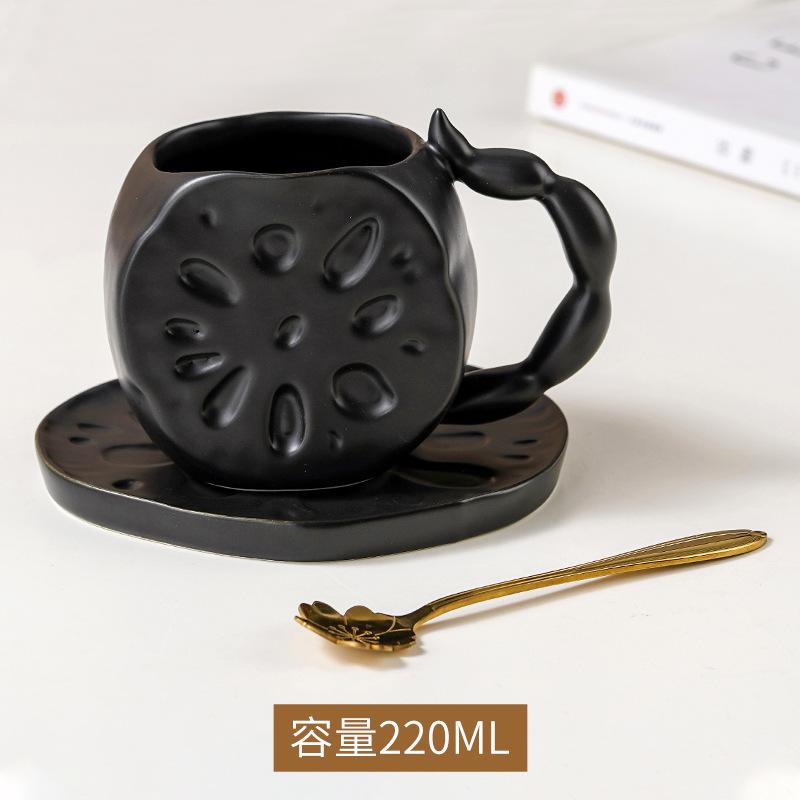 Кружка в форме корня лотоса, креативная керамическая кружка, современная чашка для послеобеденного чая, латте, кофе, офисная чашка для воды, бытовая посуда для питья