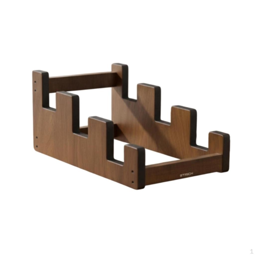 Надежная стойка для электрогитары | амортизирующая отделка темной каймой, компактная конструкция, деревянная