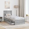 Bed Frame Grey Sonoma 75 x 190 cm Engineered Wood