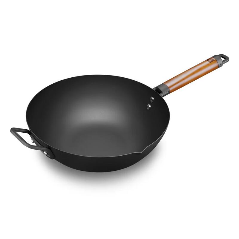 Sanhe 0-Coating 32cm Non-Stick Light Iron Wok