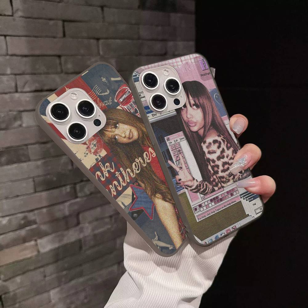 Singer P-Pinkpantheress Phone Case For IPhone 11 12 13 14 15 16 17 Pro Max PLUS Pro Wave Corrugated Silicone Case
