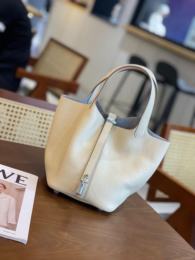 Сумка-корзина для овощей из натуральной кожи класса люкс TC — стильная, универсальная и вместительная сумка-ведро