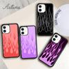 Чехол для телефона Flame для iPhone 11 12 13 14 Pro Max mini X XR XS SE 2020 5 6S 7 8 Plus Samsung Galaxy S21 S22 Cover shell