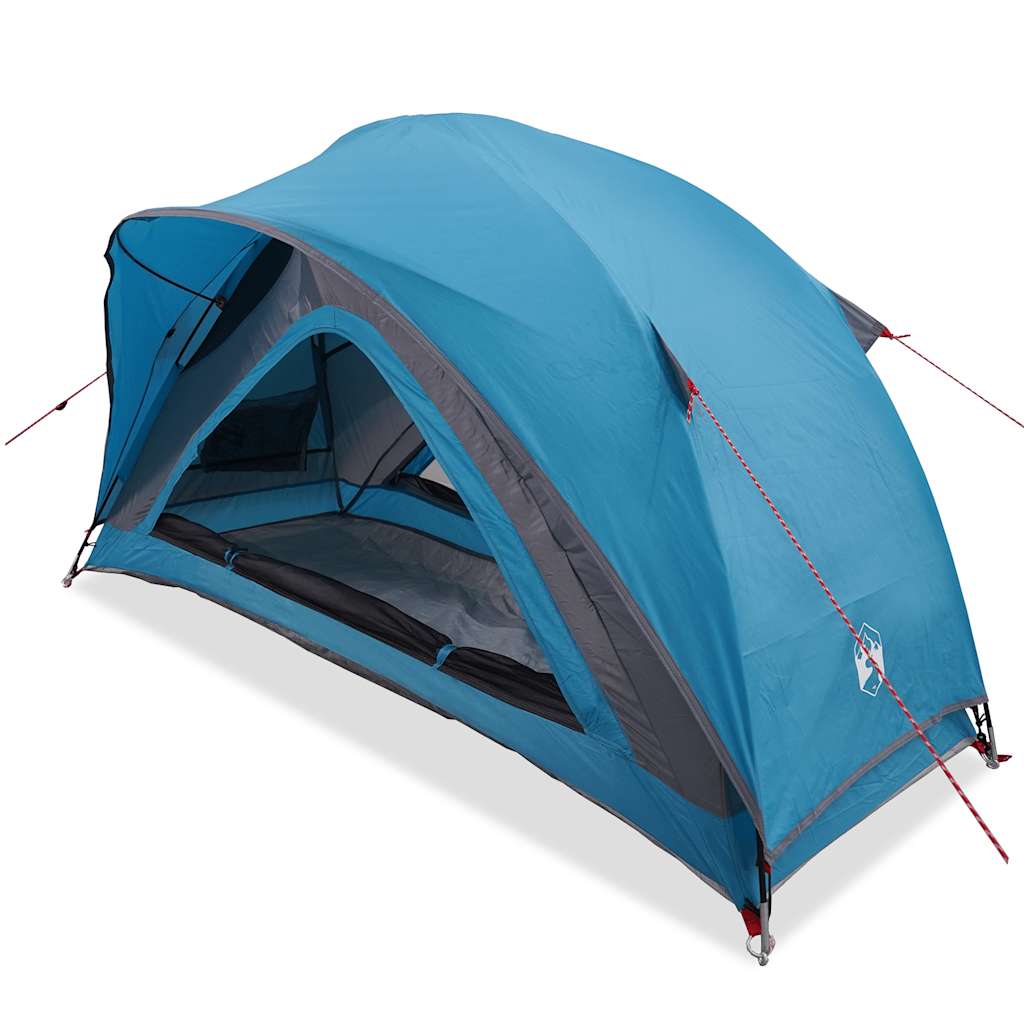 1 Person Camping Tent Blue Waterproof