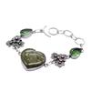Unakite Peridot Gemstone Silver Plated Handmade Bracelet Jewelry BR 117