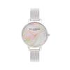 Authorized Distributor Olivia Burton Watch OB16SE07 Classics Demi Mother of Pearl Rose Gold Silver Mesh [OLIVIA BURTON] Women's &