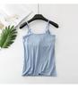 2025 New Modal Female Large Size No Steel Ring Integrated Five-finger Chest Pad Camisole Bottoming Shirt Slim Multicolor