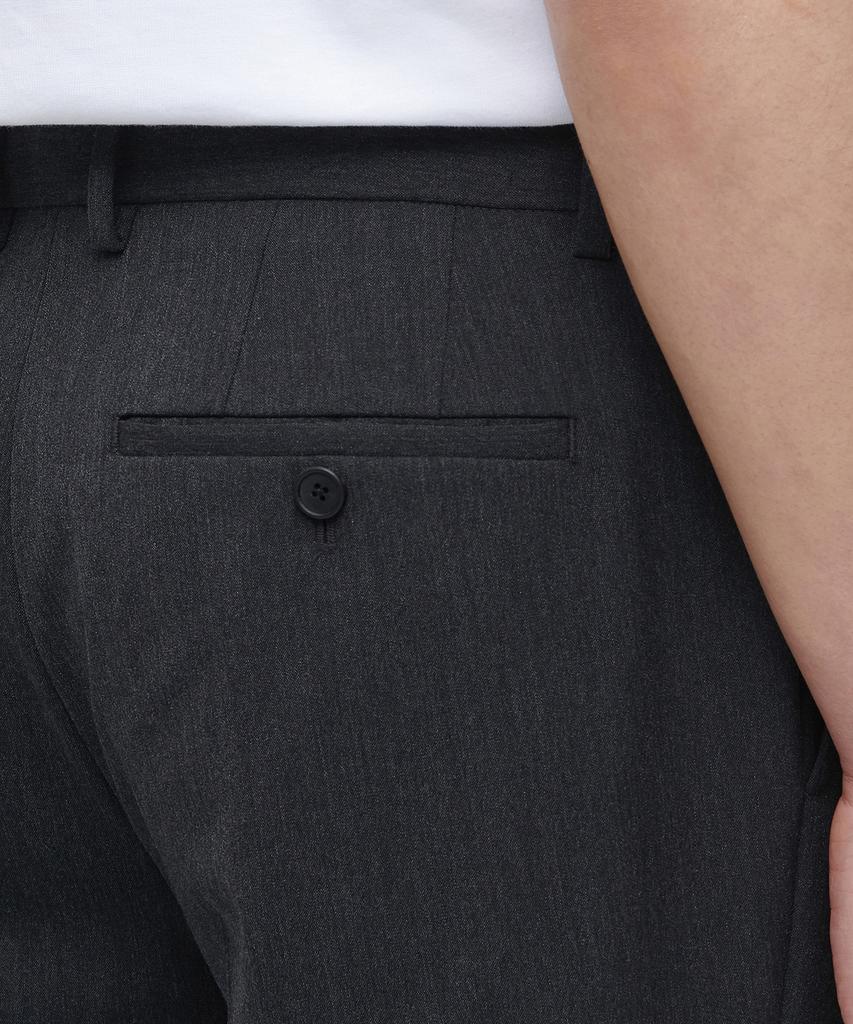 MUSINSA STANDARD Lightweight Tapered Hidden Elastic Waist Length Slacks [Charcoal Gray]