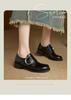 Women's Round Head Coarse Heel Deep Mouth Single Shoes