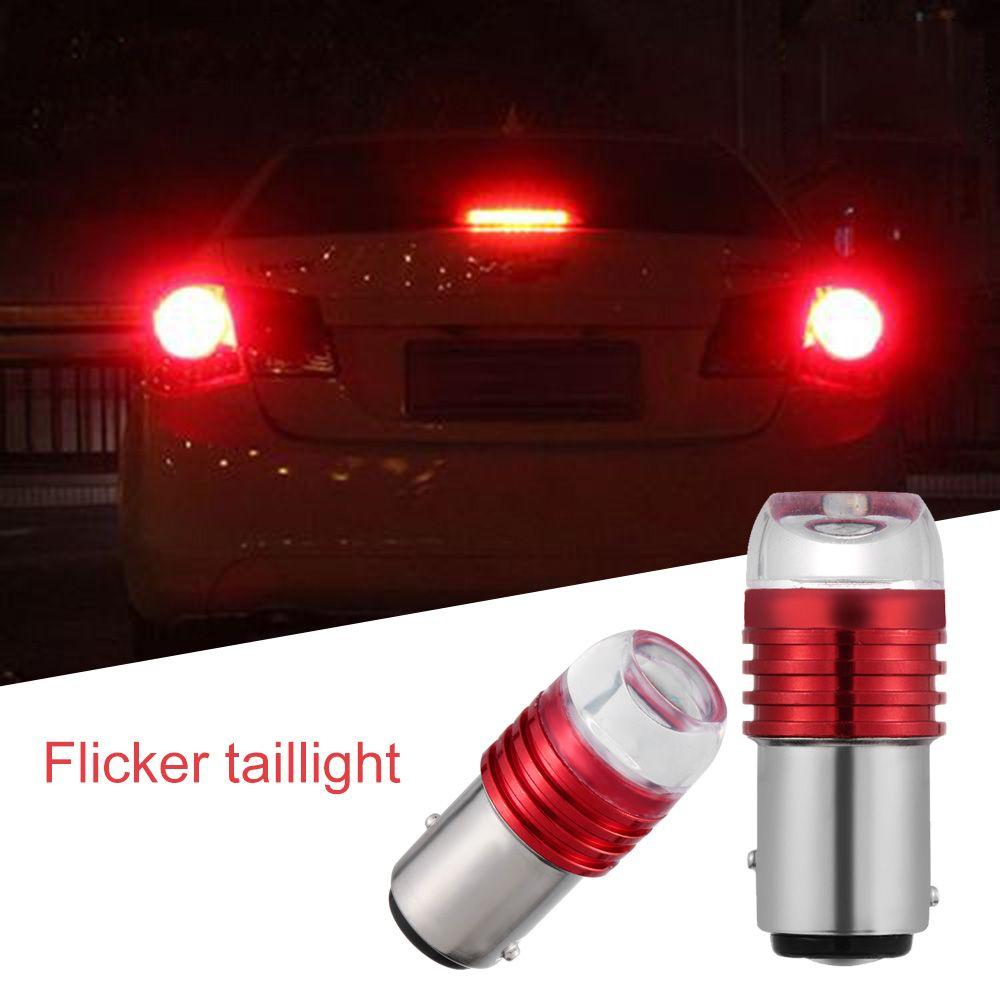 2PCS Red Vehicle Parts 6000K DC12V BAY15D P21/5W Truck Signal Bulbs Reverse Light Lamp Car LED Light