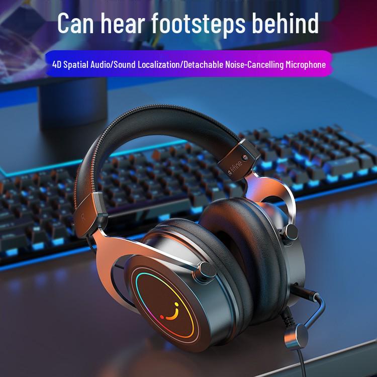 Игровая гарнитура Fifine H3 E-Sports, полноразмерная, проводная, для компьютера, телефона, прямых трансляций и мониторинга