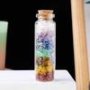 Natural Crystal Wishing Bottle Home Decor Mineral Chips Quartz Stone Chakra Gemstone Lucky Drifting Glass Bottle Birthday Gifts