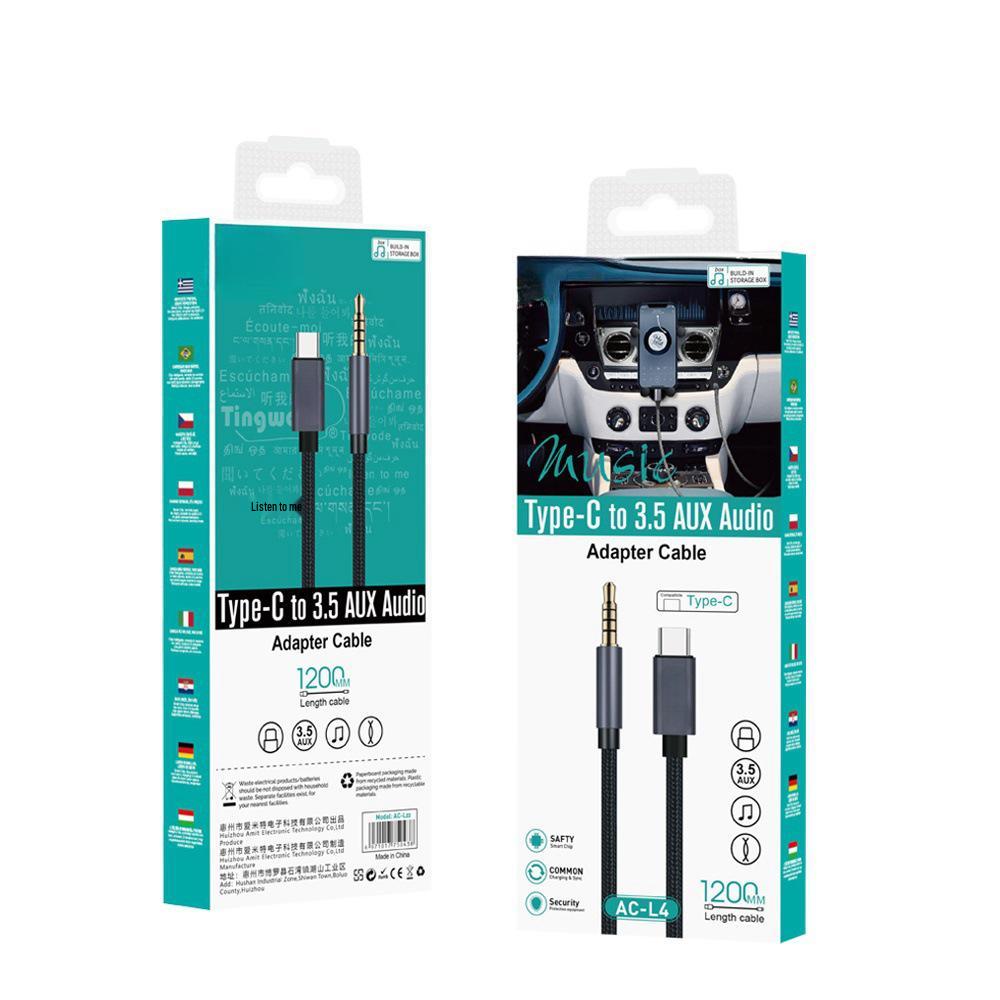 3.5mm To USB-C Audio Converter Cable for Headphones and Speakers