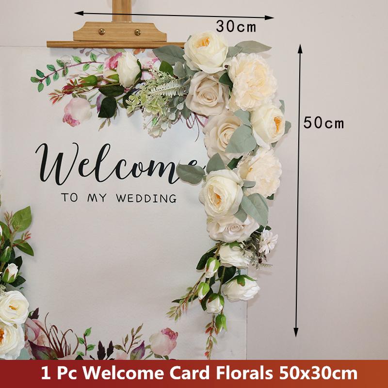 Креативный знак, угловой цветочный декор, свадебный цветочный реквизит, приветственная открытка, цветочная гирлянда, букет цветов