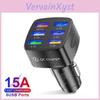 Автомобильное зарядное устройство Quick Charge 30 75 Вт 15 А 6 портов USB для iPhone 13 12 Pro Samsung Xiaomi Huawei Зарядное устройство для мобильного телефона