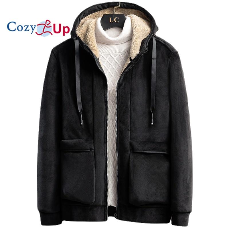 Cozy Up New Winter Thick Warm Fleece Jacket Men Hooded Windbreaker Outfits Soft Velvet Thermal Coats Big Size 8XL