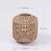 Simulated Rattan Hanging Lampshade Rustic Bulb Guard Cage Handmade Woven Lamp Shade for Living Room Bedroom Hotel Restaurant