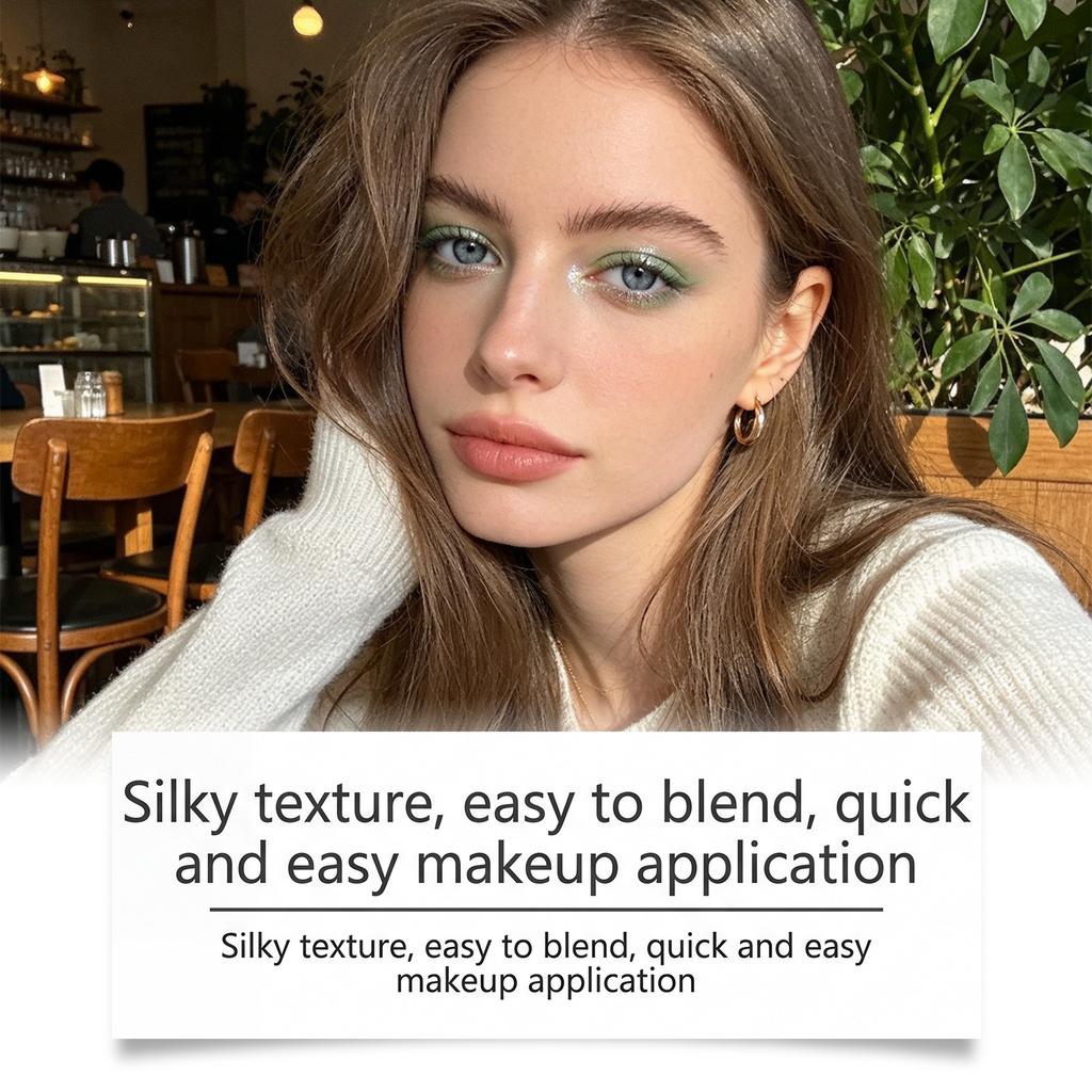ZEPHOCO Olive Green Dual-Ended Eyeshadow & Eyeliner Pencil Shimmer Waterproof Long-Lasting Natural Glam Look