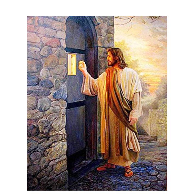 5D Diy Алмазная вышивка Иисус Rhinestone Kit Алмазная картина Религиозные фигурки Мозаика Подарок ручной работы 40*50 см