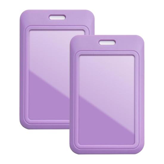 ID Card Holder Slide Cover Transparent Window Hanging Hole Protective Certificate Holder Stationery Students Nurse Office Workers Name Card Protector