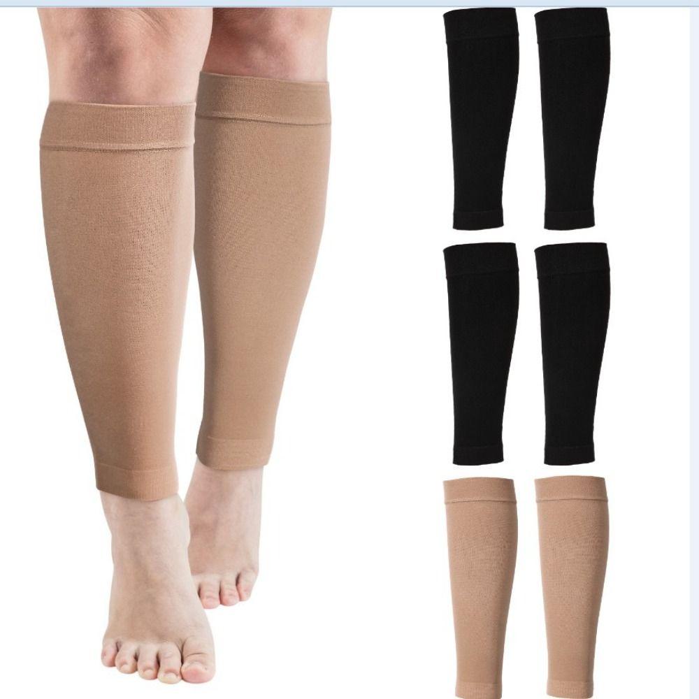 1 Pair Nylon Footless Compression Socks Elastic Leg Sleeves Shin Splint & Calf Protector  Standing