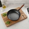 Non-stick Hammered Iron Wok Wooden Handle Cooking Pot Kitchen Cookware Hammered Frying Pan  Steak