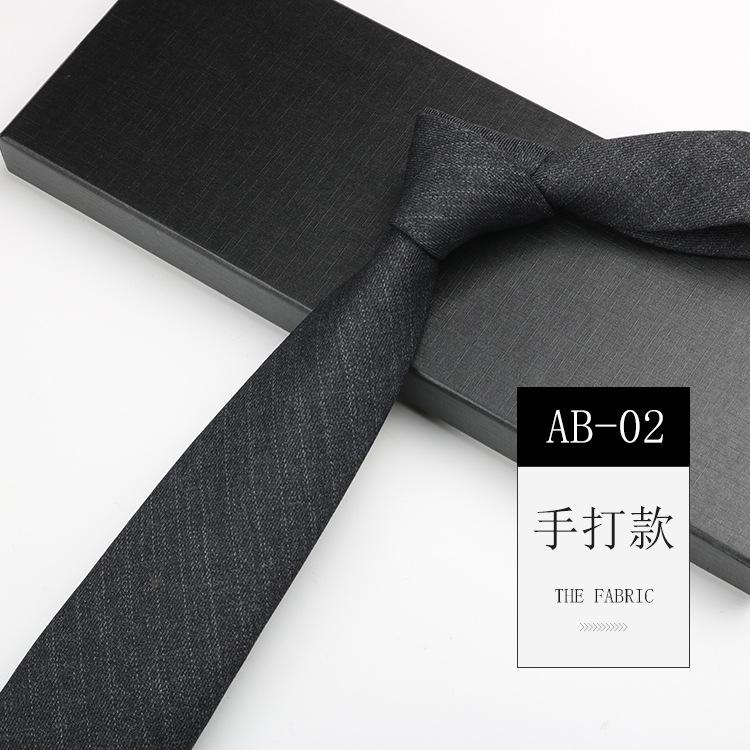 Men'S Tie Easy-Pull Zipper Dress Wedding British Style Blue Gray Knot-Free Hand Tie