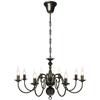 VidaXL Chandelier Métal Noir Antique 8 Ampoules E14 Suspension Plafonnier Lampe 241384