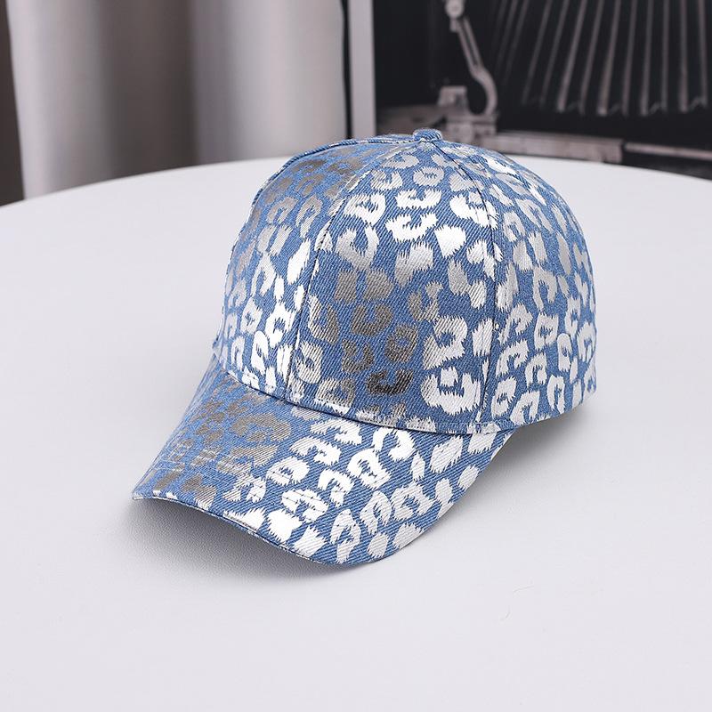 Ladies cap casual leopard print baseball cap sweet cool wind denim hat manufacturer