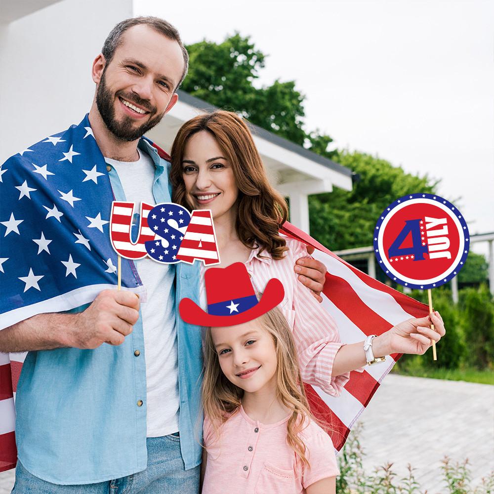 Day Theme Independence Star Pattern Creativity Party Decor Paper Photo Props