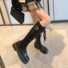 Long Tube Boots for Women In Autumn Winter New Thick Soled Height  Lace Up High Tube Simple Comfortable Non Slip Women's Boots