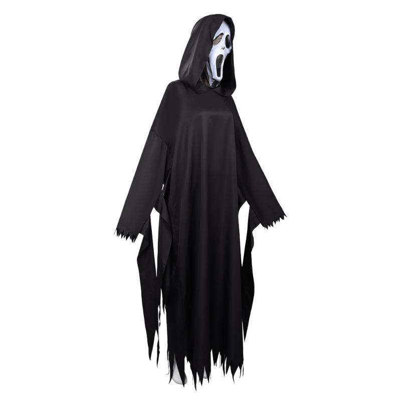 Ghostface Killer Cape Mask Suit Men's, Horror Movie, Halloween Suit