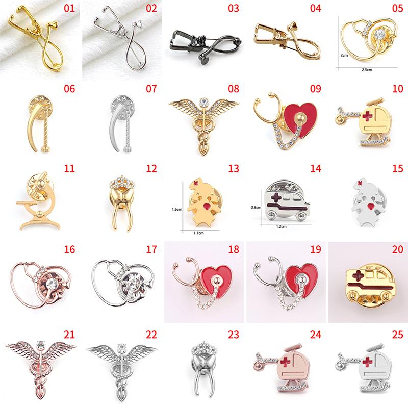 1Pc Women Accessories Newborn Brooches Doctors Nurse Medical Jewelry Metal Lapel Pin Christmas Gift
