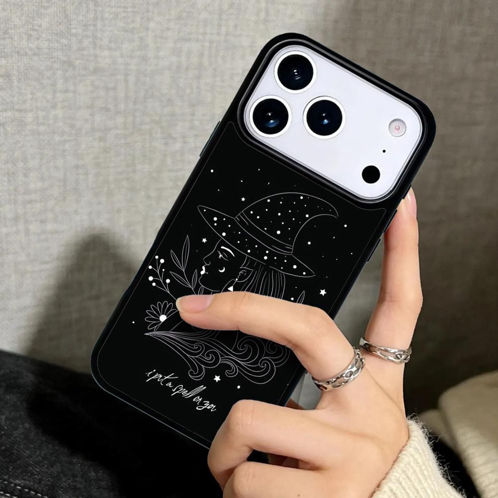 Чехол Case для iPhone 17 Air 16 Pro Max 15 Plus 11 13 Mini 14 12 Задняя крышка телефона Ведьма Магия
