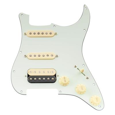 Musiclily Pro Предварительно распаянный пикгард SSH Stratocaster для электрогитары ST Stratocaster с набором состаренных звукоснимателей Artec Alnico 5, Белый, 3-слойный